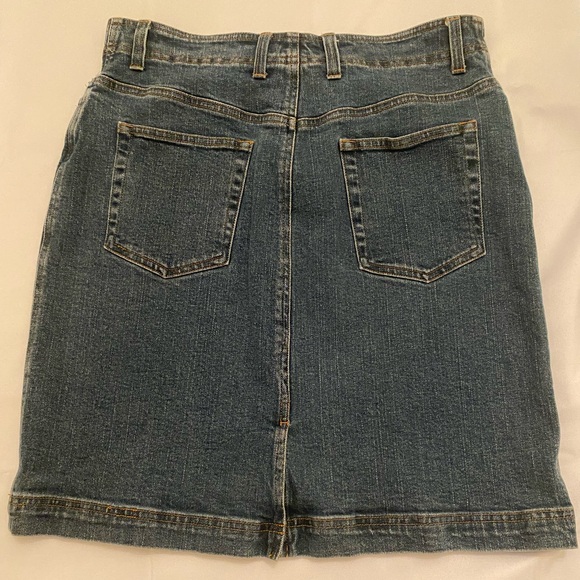 Jones Sport stretch denim blue jean skirt sz 8 GUC - Picture 2 of 12